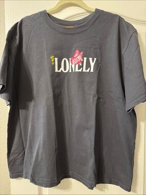 Lonely Ghost Graphic Short-Sleeve T-Shirt - Charcoal 3XL